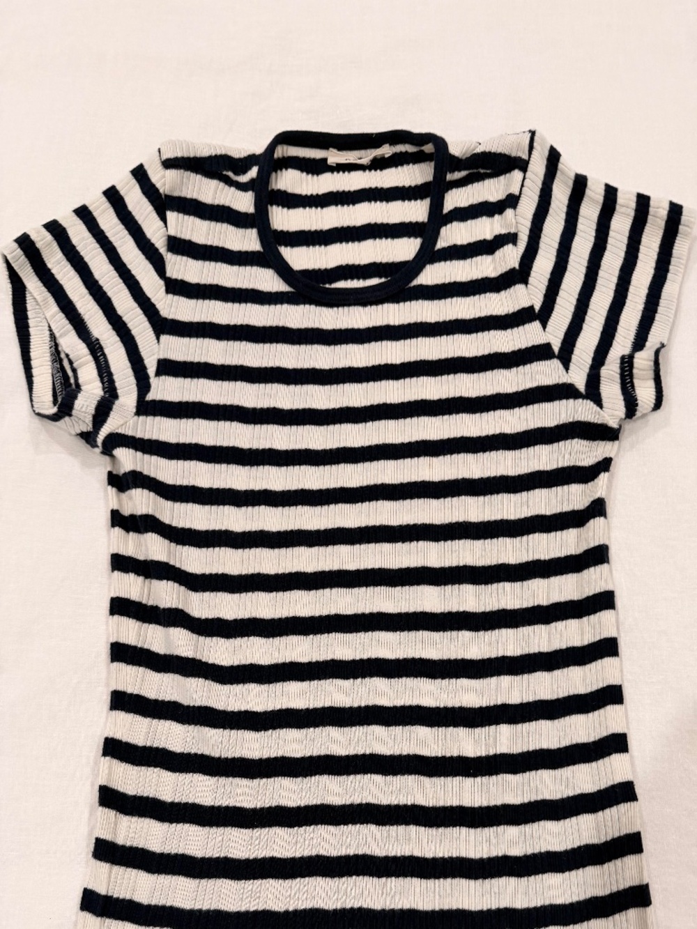 Doen Striped Short Sleeve Navy & Cream Vivi Tee-SM